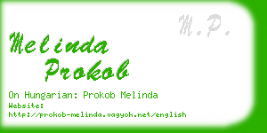melinda prokob business card